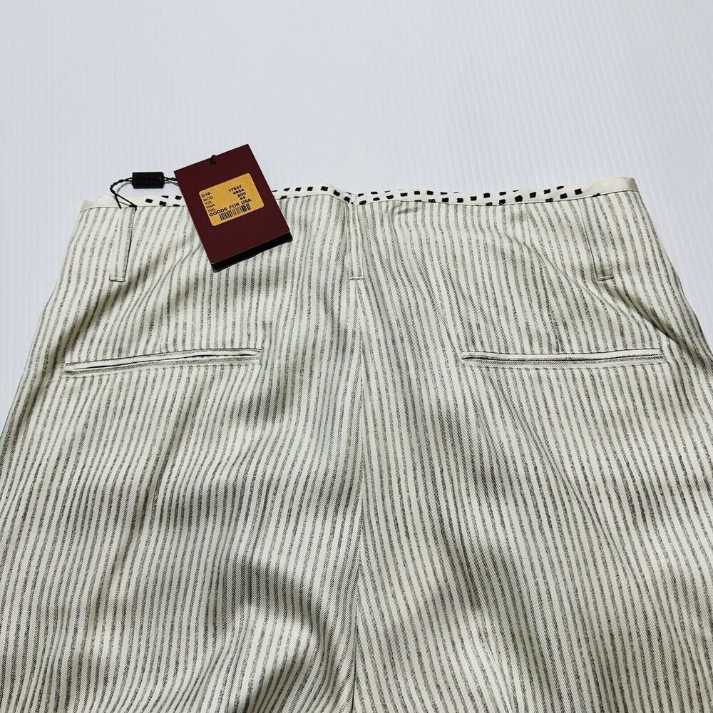 ETRO Women 44 US/8 Silk Wide Leg High Rise Aztec Ivory Gray Bandana NWT $1990 - Picture 8 of 12